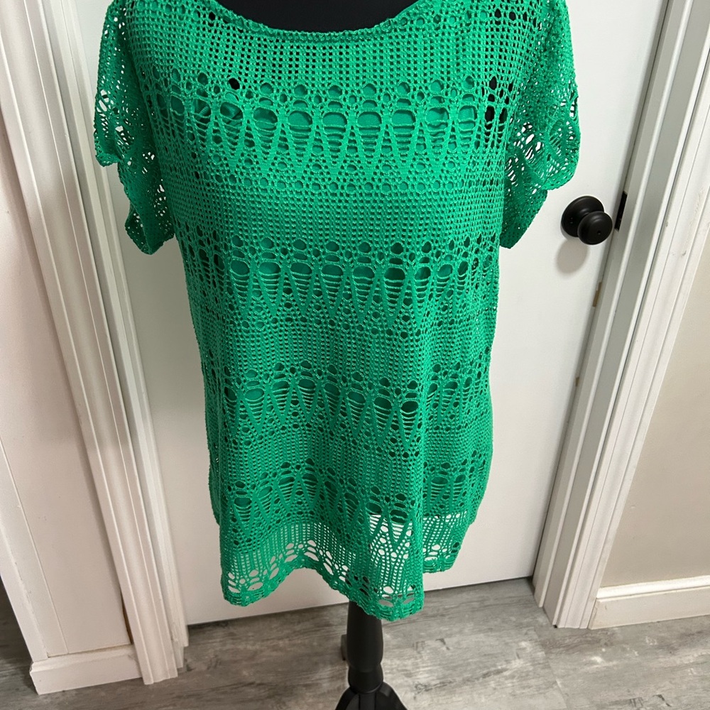 Green Crochet Top